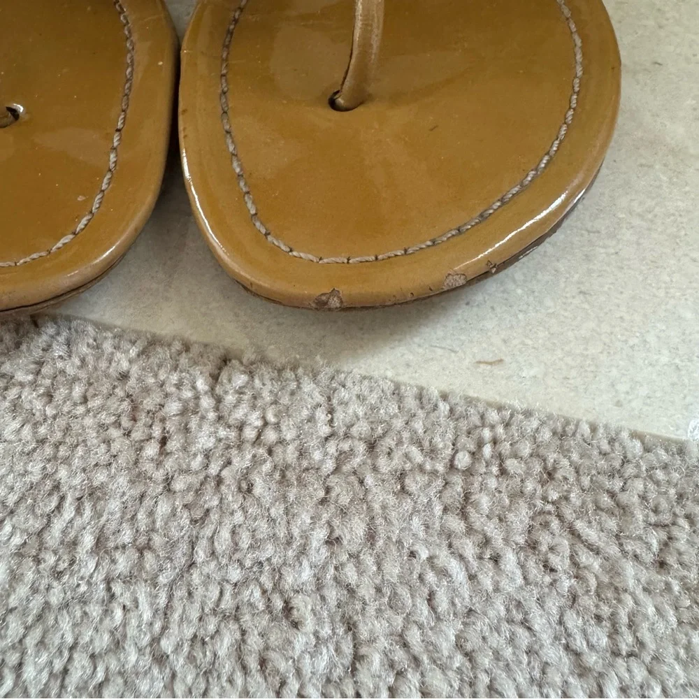 Tory Burch Miller Leather Sandals Tan